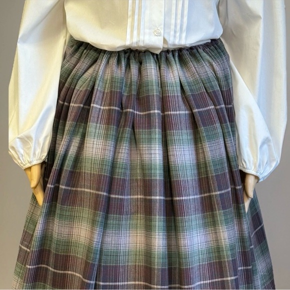 Plaid Maxi Skirt - Gray and Purple Plaid CIVIL WAR DAY CAMP SKIRT RE-ENACTMENT - Picture 3 of 11